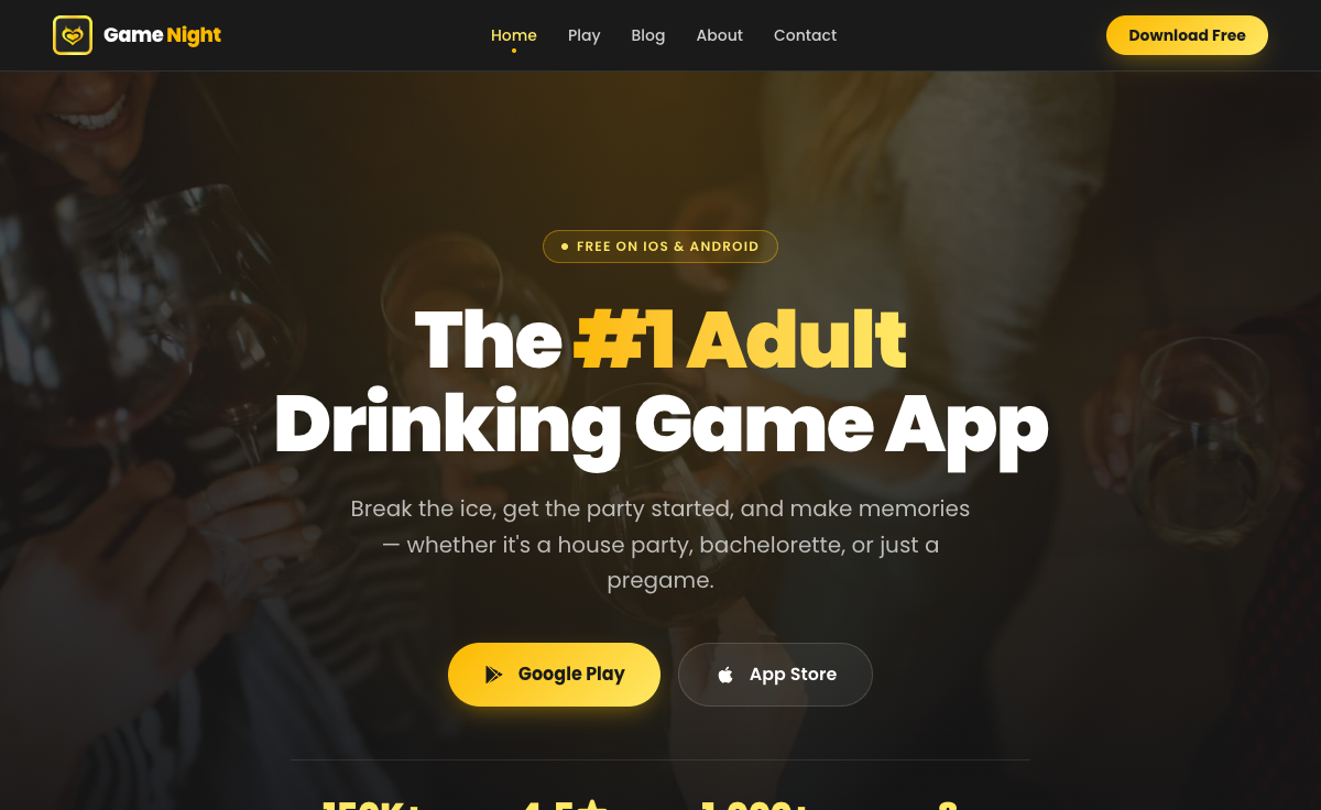 Screenshot of Game Night App