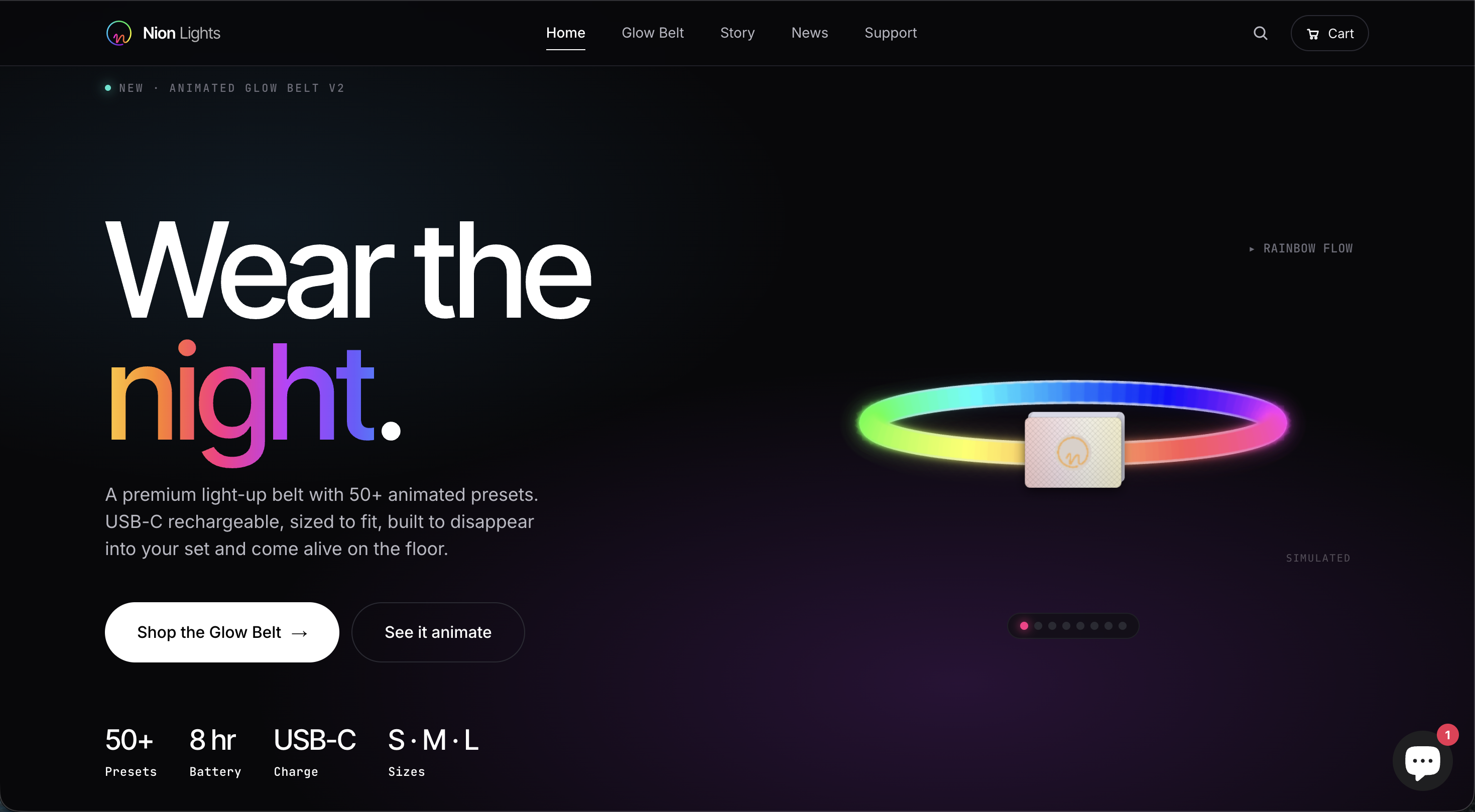 Screenshot of Nion Lights